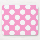 Roze en witte pooldots muismat (Voorkant)