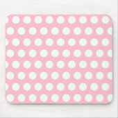 Roze en witte pooldots muismat
