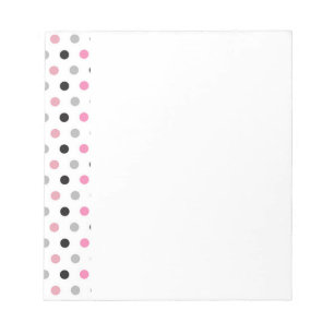 Roze en witte pooldots notitieblok