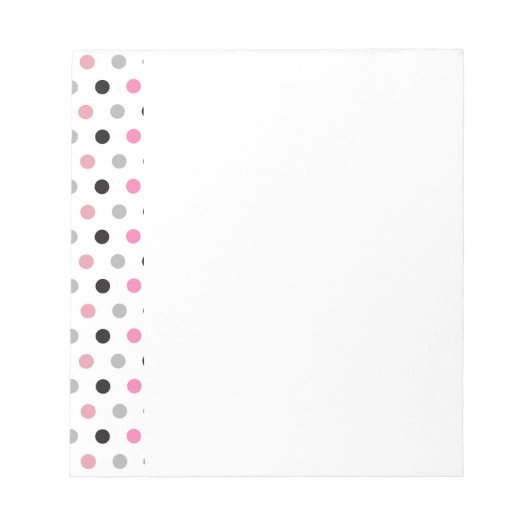 Roze en witte pooldots notitieblok (Voorkant)