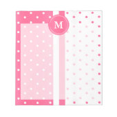 roze en witte pooldots notitieblok (Voorkant)