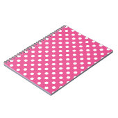 Roze en witte pooldots notitieboek (Linkerzijde)