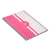 Roze en witte pooldots notitieboek (Rechterzijde)