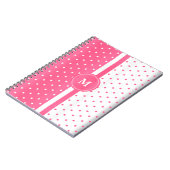 Roze en witte pooldots notitieboek (Linkerzijde)