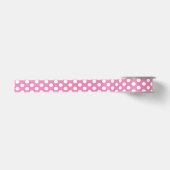 Roze en witte pooldots satijnen lint (Voorkant)
