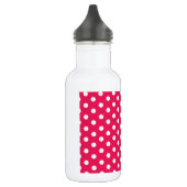 Roze en witte pooldots waterfles (Links)