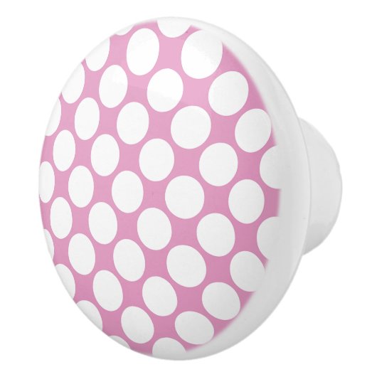 Roze en witte poolpunt keramische knop (Rechts)