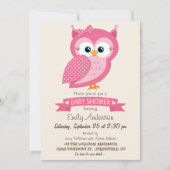 Roze en witte poolwand Baby shower Kaart (Voorkant)