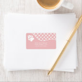 Roze en Witte Pootjes Met Aangepaste Tekst Etiket (Insitu)