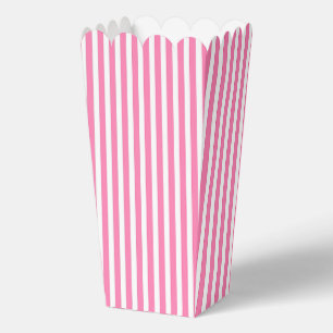 Roze en Witte Popcorn Verjaardagsfeestje Bedankdoosjes