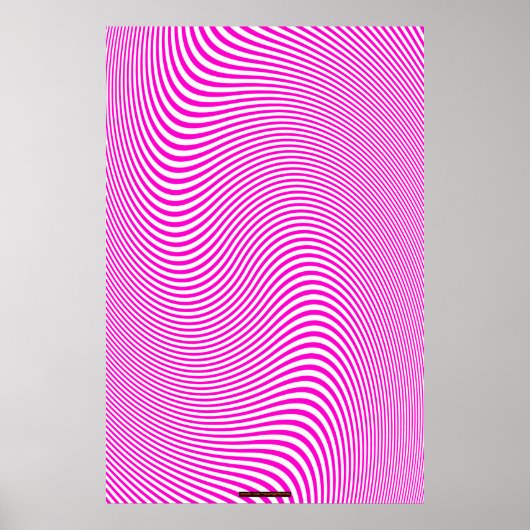 Roze en witte Poster voor optische illusie op de A (Voorkant)
