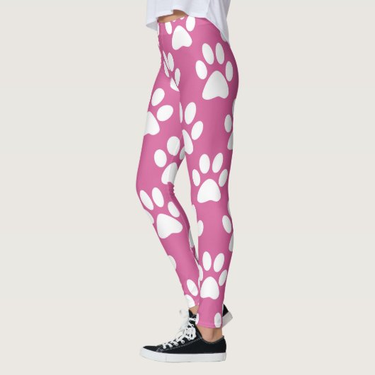 Roze en witte poten leggings (Links)