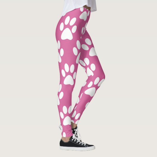 Roze en witte poten leggings (Rechts)