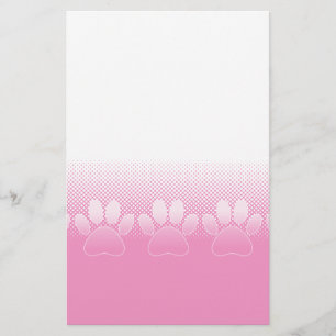 Roze en witte poten met krantenpapier achtergrond briefpapier