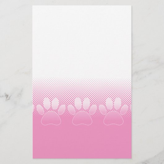 Roze en witte poten met krantenpapier achtergrond briefpapier (Voorkant)