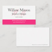 Roze en witte professionele Visitekaartje (Voorkant / Achterkant)