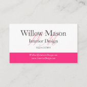 Roze en witte professionele Visitekaartje (Voorkant)