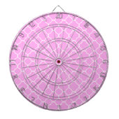Roze en witte quatrefoliepatroon dartbord (Voorkant)