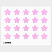 Roze en witte quatrefoliepatroon ster sticker (Vel)