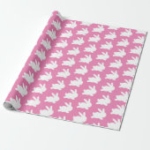 Roze en witte rabbit easter-pakpapier cadeaupapier (Uitgerold)