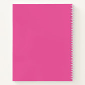 Roze en Witte Retro Stijl Dagboek Notitieboek (Achterkant)