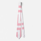 Roze en witte reus Diagonale Chevron Stropdas (Voorkant)
