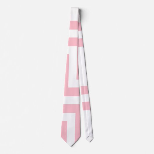 Roze en witte reus Diagonale Chevron Stropdas (Voorkant)