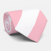 Roze en witte reus diagonale strepen Stropdas (Opgerold)
