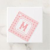 Roze en witte riet | rotan | Monogram Bedankjes Labels (In situ)