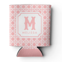 Roze en witte riet | rotan | Monogram