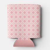 Roze en witte riet | rotan | Monogram Blikjeskoeler (Achterkant)