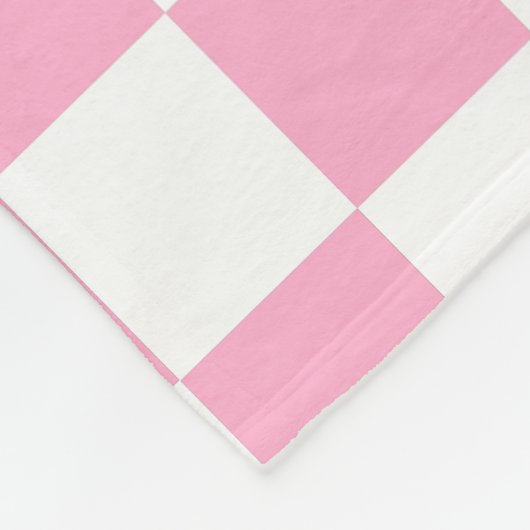Roze en witte rijst fleece deken (Hoek)