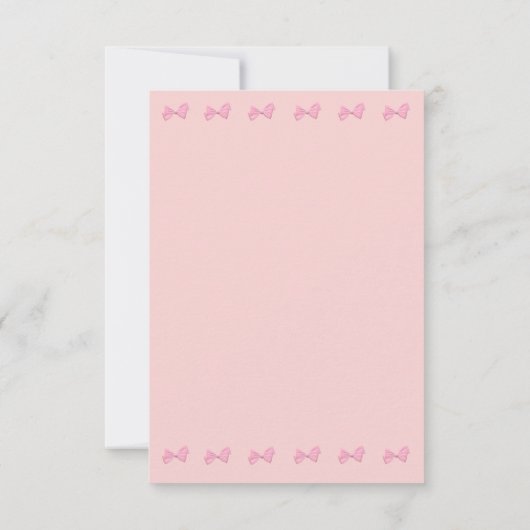 Roze en witte Rocking Horse Flat Hartelijk dank Bedankkaart (Achterkant)