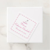 Roze en witte Rocking Horse Theme Gift Label (In situ)