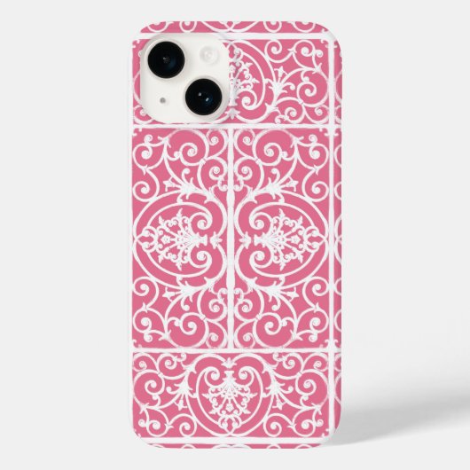 Roze en witte rollen Case-Mate iPhone case (Achterkant)