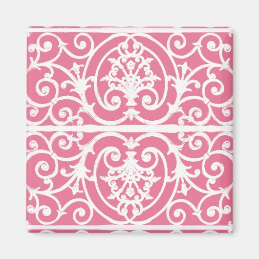 Roze en witte rollen magneet (Voorkant)