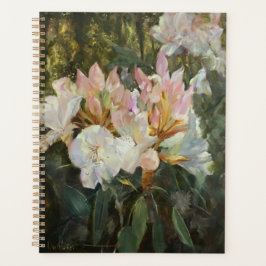 Roze en witte roodendrons Deep Green Foliage Planner