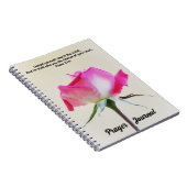 Roze en Witte Rose Bloem Art Prayer Journal Notitieboek (Rechterzijde)