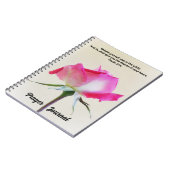 Roze en Witte Rose Bloem Art Prayer Journal Notitieboek (Linkerzijde)