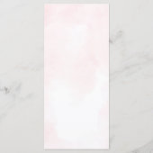 Roze en Witte Rose Blooms Wedding Menu (Achterkant)