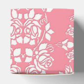 Roze en Witte Rozen Bloemendamask Patroon Bedankdoosjes (Bovenkant)