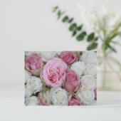 roze en witte rozen door therosegarden briefkaart (Staand voorkant)