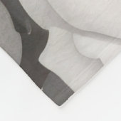 Roze en witte rozen fleece deken (Hoek)