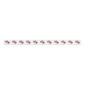 Roze en witte Rozen Grosgrain lint 1,5 inch (Voorkant)