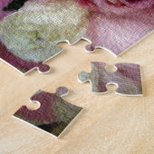 Roze en witte rozen legpuzzel (Zijkant)