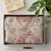 Roze en witte rozen met Lijst Tissuepapier (Geschenk)