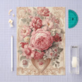 Roze en witte rozen met Lijst Tissuepapier (Craft)