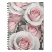  roze en witte rozen notitieboek (Voorkant)
