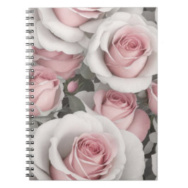  roze en witte rozen notitieboek