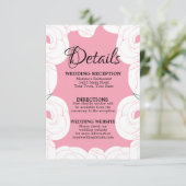 Roze en Witte Rozen Ontwerp Rsvp kaart (Staand voorkant)